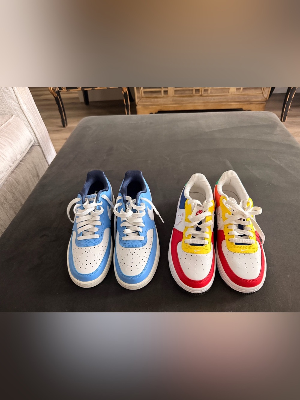 Nike  Low-Top Sneakers in Light Blue, Navy and White